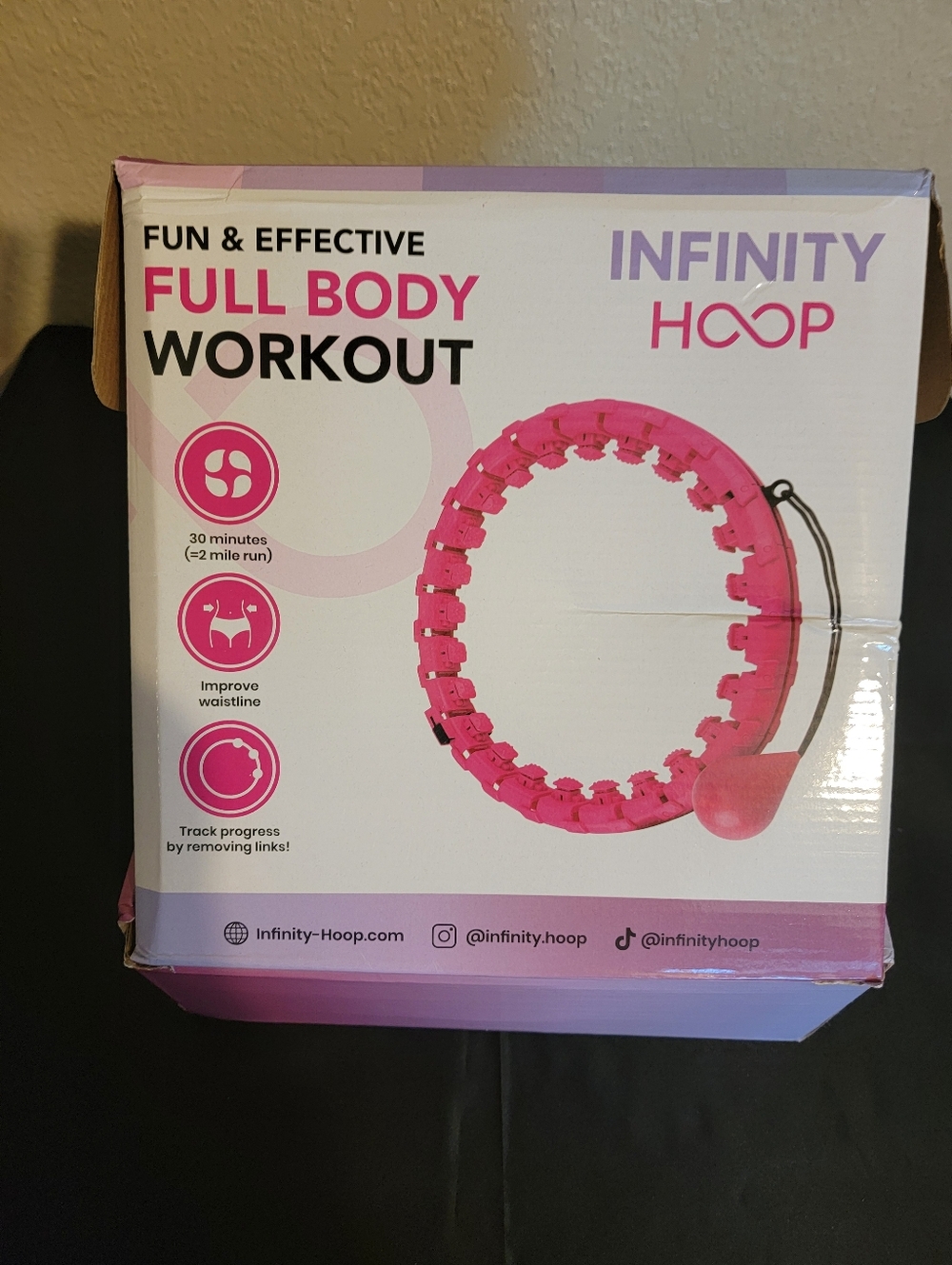 NFINITY Pink Weighted Hula Hoop – Full Body Workout